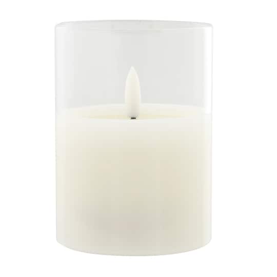 4" LED Glass Wax Flickering Candle by Ashland®